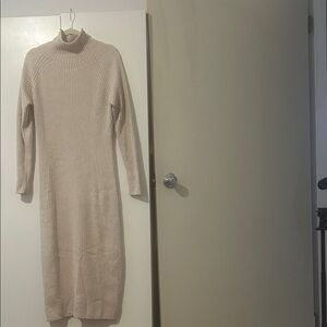 H&M cream knit dress, silk blend. Never worn!
